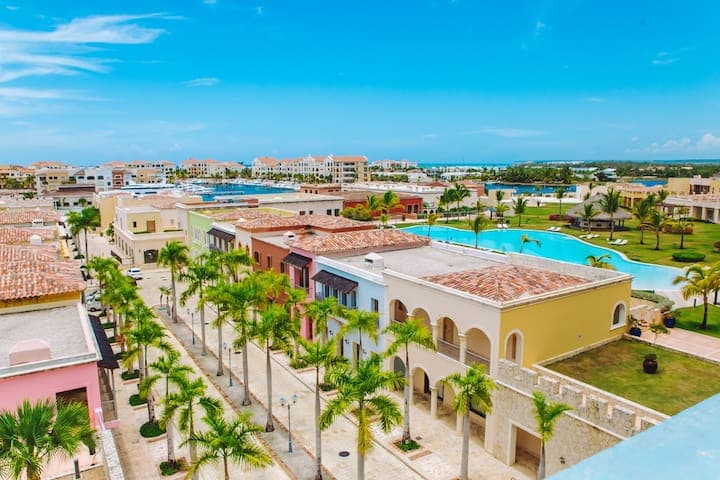 Experience some of the the most picturesque landscape in all of Cap Cana.
Closest pool (2 min walk) to your accommodations seen on right side..