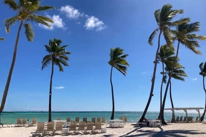 Just a short ride away is the gorgeous Juanillo Beach featuring miles of white sand beach to relax on while sipping your favorite cocktail.
Don't miss our exclusive VIP reserved seating area for our guests where you will always find comfy seating.