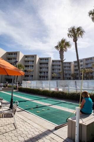 Wind shield in the winter months to block winds.