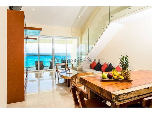 Plenty of dining space for your guests. Recently added window coverings.