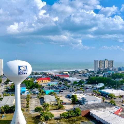 Drone view of Main Street North Myrtle Beach
