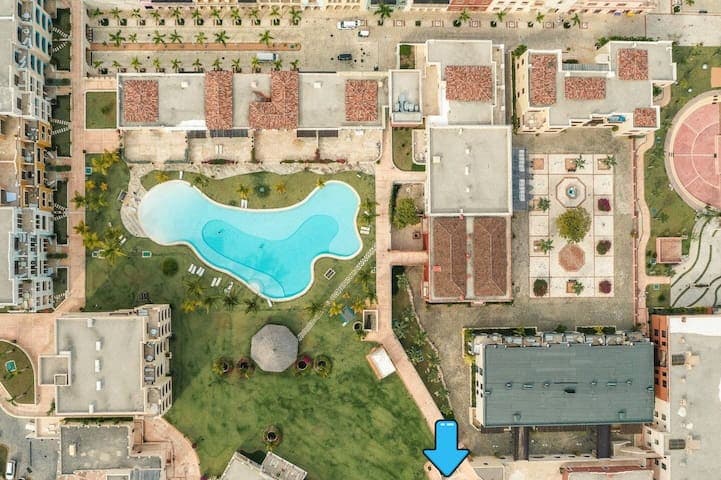 The most serene pool in the complex is just steps away from your front door.
Time to engage vacation mode.