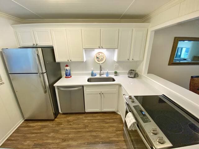 As a mom of three boys, I love that our condo has a fully appointed updated kitchen with NEW stainless steel appliances. Comforts of home make vacation that much easier!