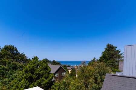 View of the ocean from the top deck
