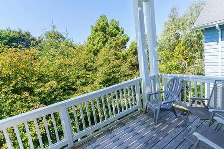 Balcony off of master bedroom on main floor