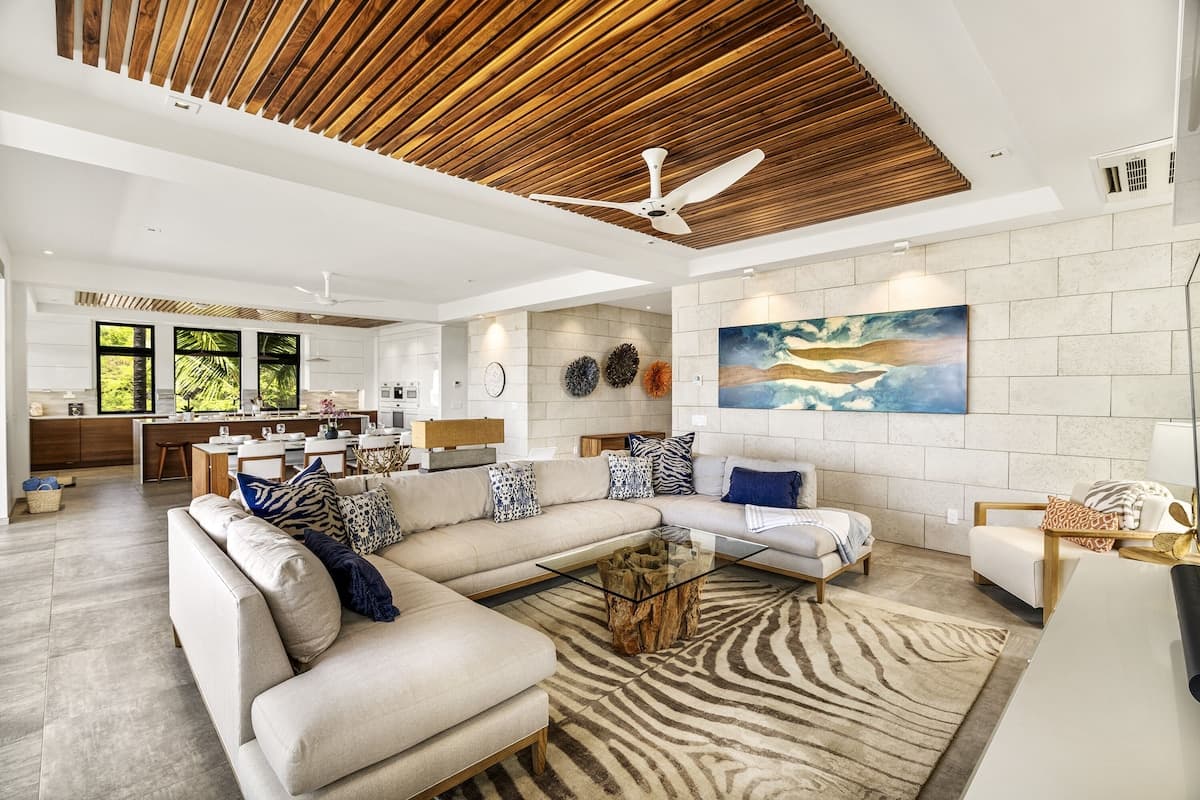 Living room with comfy couch