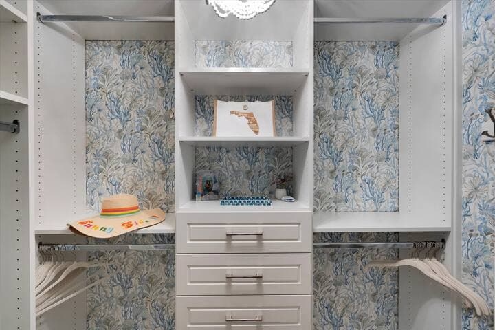 Ample clothing storage.