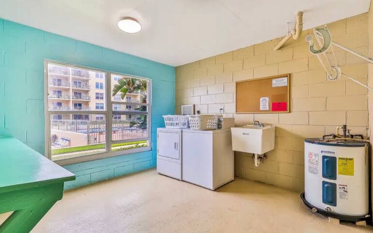 Two App-based or Coin-Operated Laundry Rooms on Each Floor.
