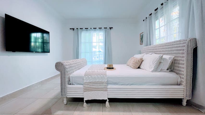 Enjoy your favorite movies and tv shows on our 58" 4K Ultra HD TV.