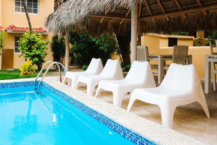 50 Steps to Private Beach Poolside Rooftop Terrace