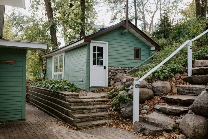 The Bunkhouse is a separate building and isn't heated in the winter. Space heaters still make it a cozy option. AC in the warmer months.
