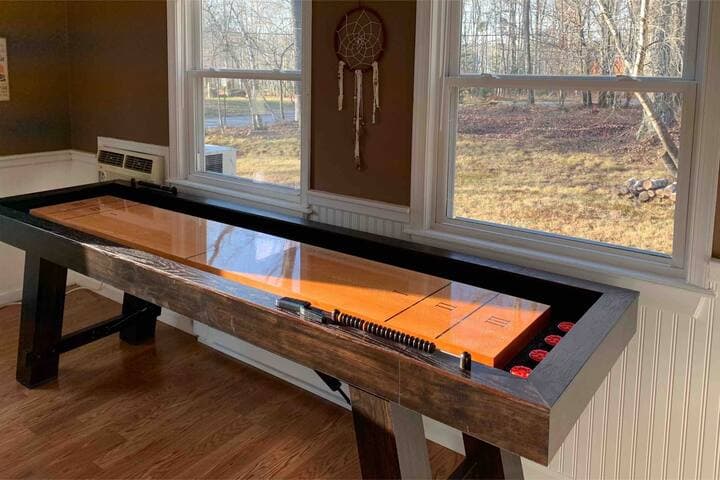 Shuffle board table - fun for kids and adults!