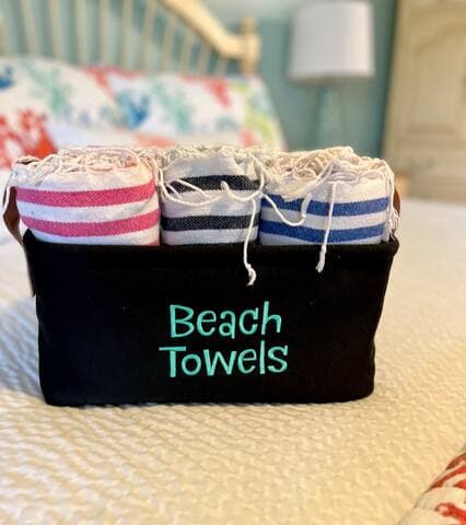 Beach towels and beach supplies are available to use during your stay. No need to pack anything but your swimsuit and SPF!
