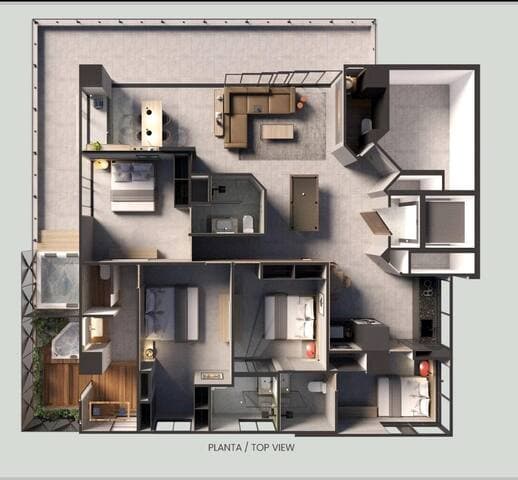 CasaOded #2 Urban Loft, Huge Living +Jacuzzi Patio