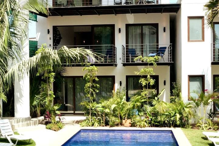 Across the pool view.  this Condo is the entire 2nd level.