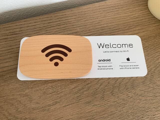 Wifi connection is a cinch! Just hold your iPhone or android to the block & follow the prompts to connect! It’s that easy….