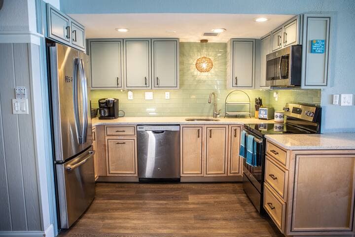 Fully stocked kitchen