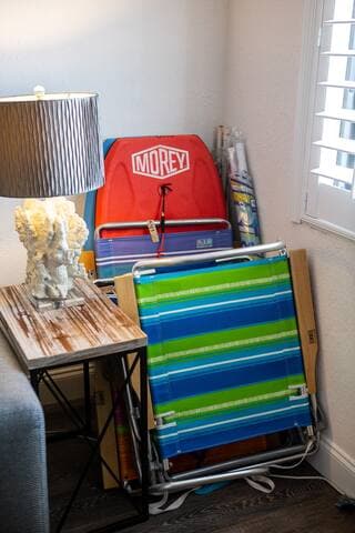 Free to use....boogie boards, skin board, beach chairs and umbrellas.