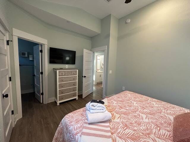 Master king bedroom with master bath.  Includes convenient HDMI wall jack for the Smart TV.