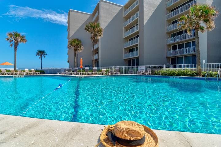 Two very well maintained pools. One heated during winter.