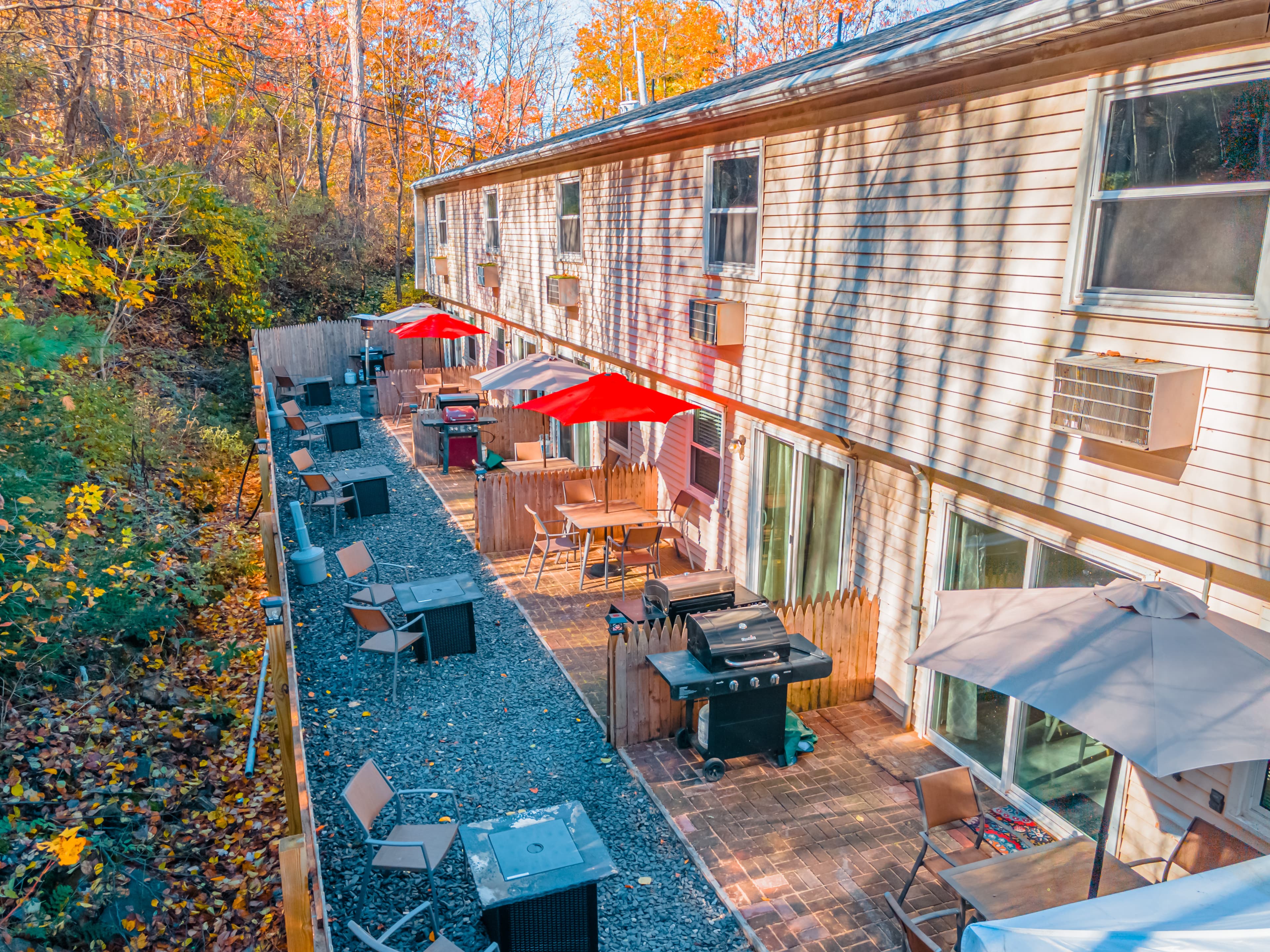 Building 221 back patios