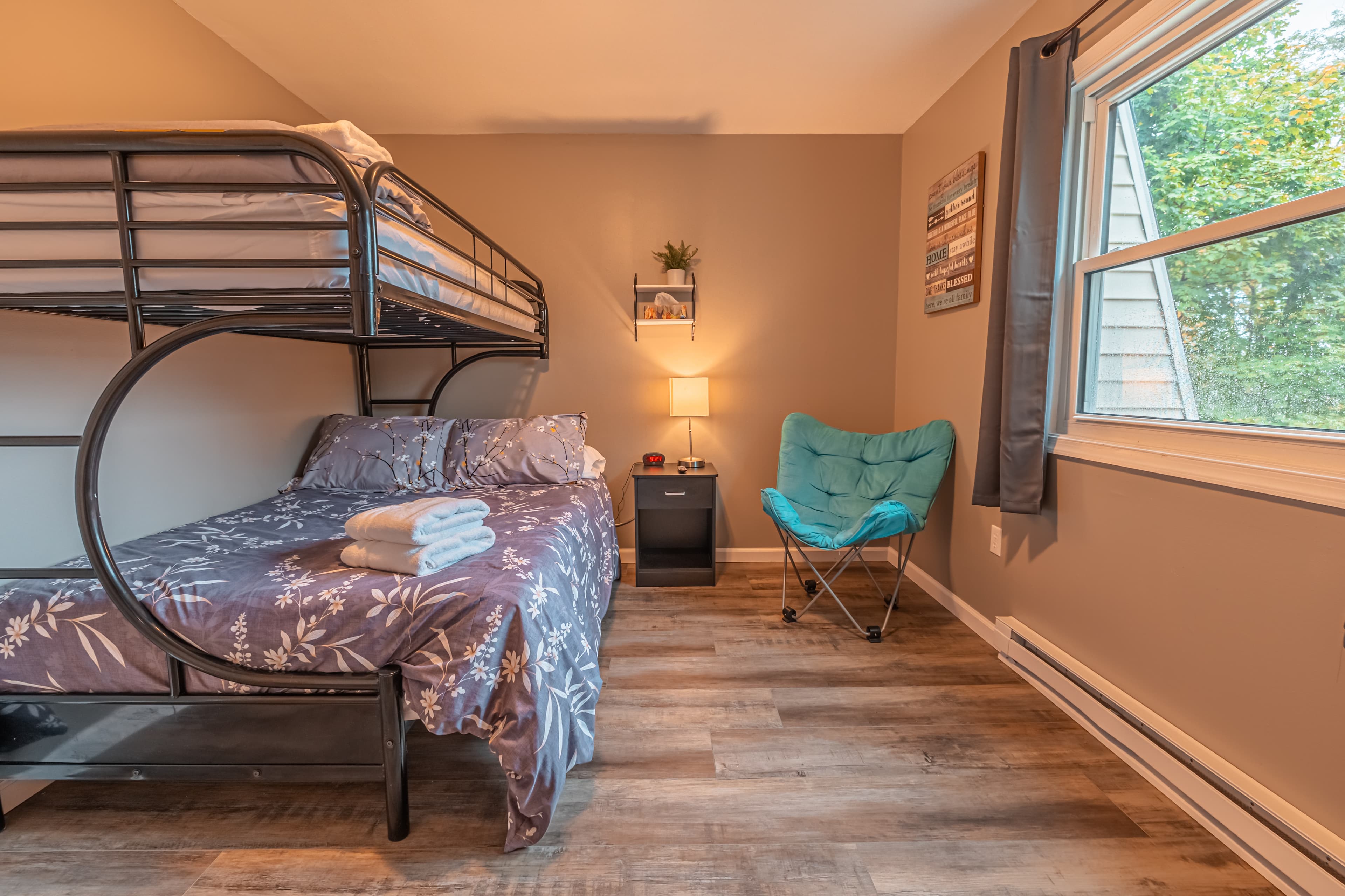 Some units have bunk beds