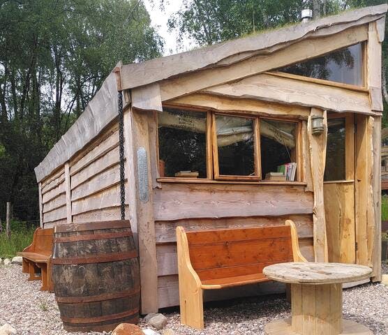 Like all our Bothies, Keppoch has outside seating, plus its own firepit/BBQ