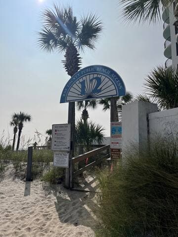 Beach Access 12, a family-friendly, quiet part of the beach with buoys for the kids. A hidden gem that the tourists don't know about! 5-minute walk or 2 minutes' drive and free-parking available.