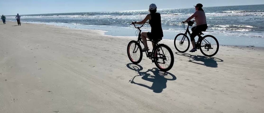 Bikers on the beach