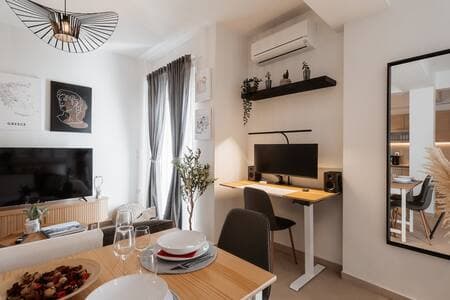 Standing desk with extremely fast wifi!
Work, but make it cozy.