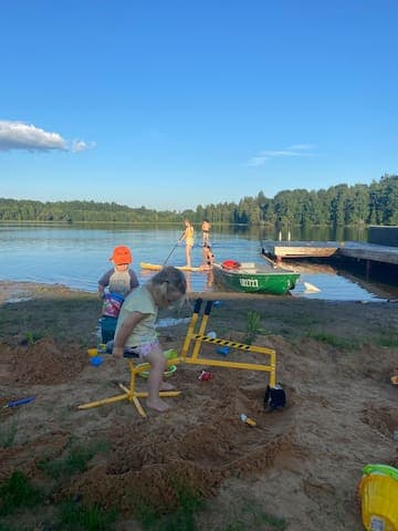 Kestermuiza private beach next to lake