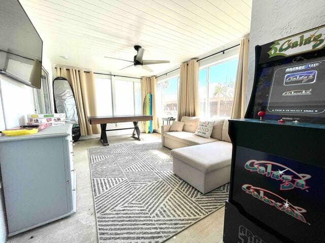 Rec room is perfect for playing games and relaxing.