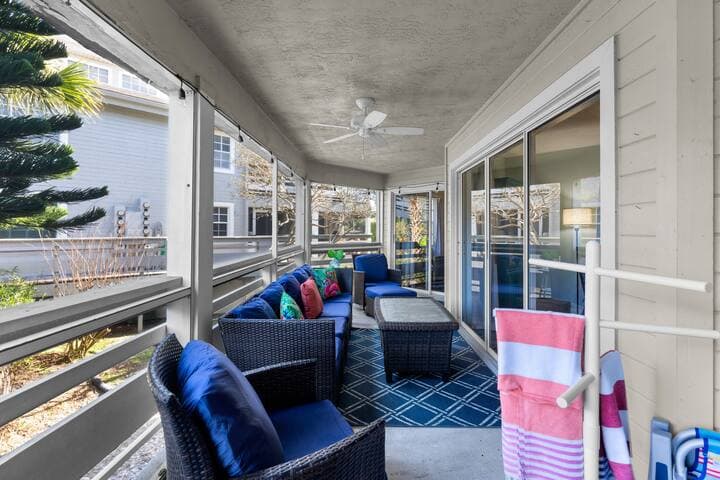 View of veranda from porch entrance.