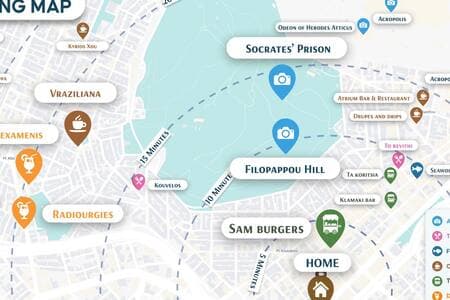 With your booking, you gain access to our special map highlighting Athens' hidden gems.