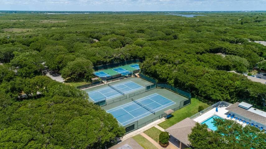 Tennis and pickleball courts.