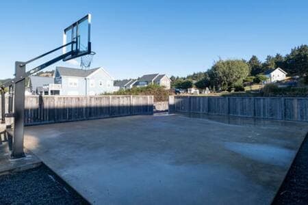 Community Basketball court is right next to Blue Moby